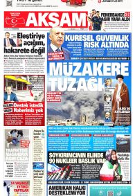 Akşam Gazete Manşeti