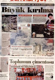 Cumhuriyet Gazete Manşeti