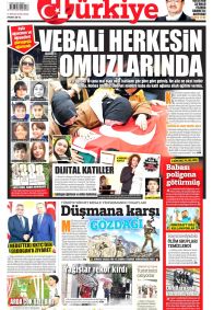 Türkiye Gazetesi Gazete Manşeti
