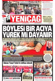 Yeniçağ Gazetesi Gazete Manşeti