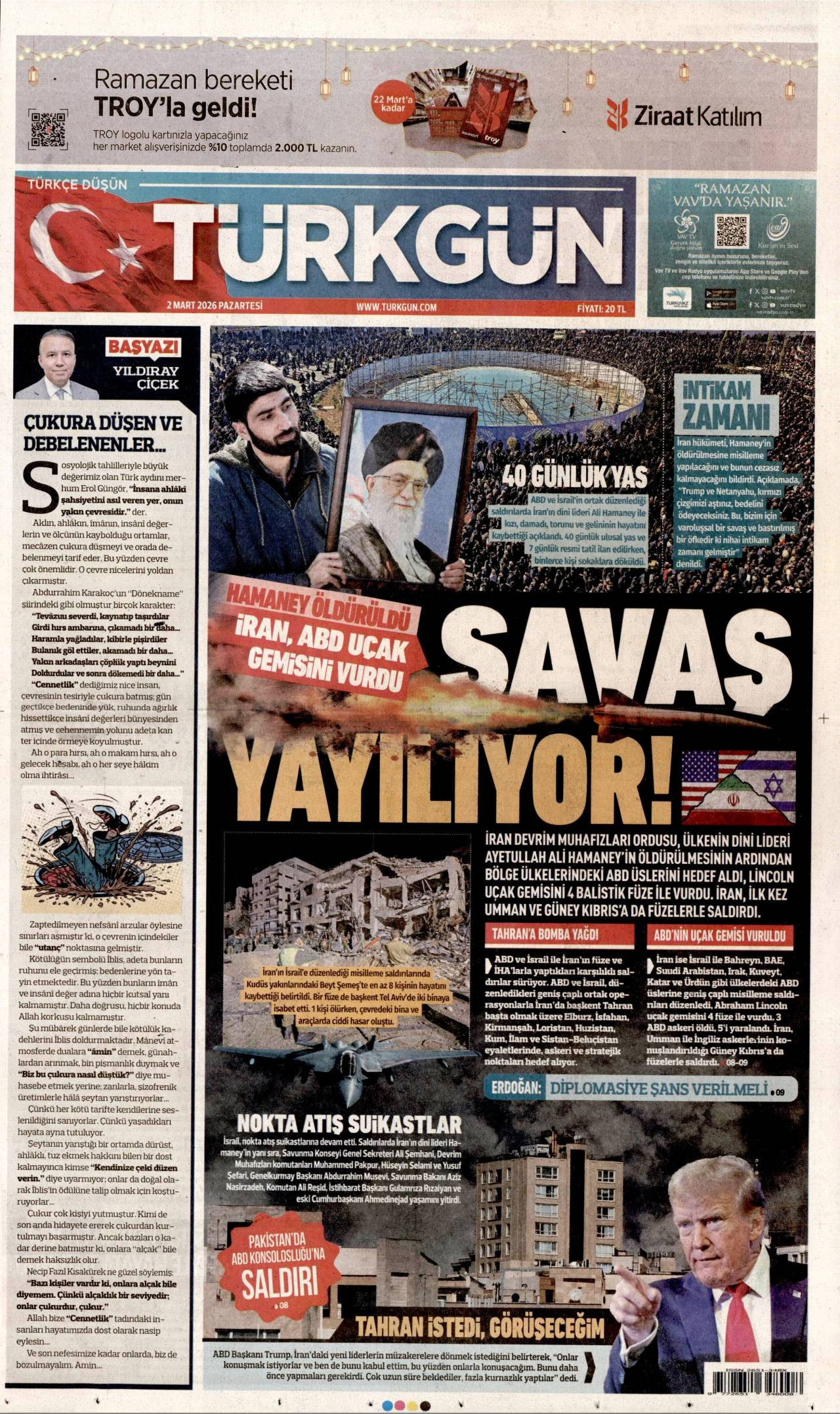 Türkgün Gazete Manşeti