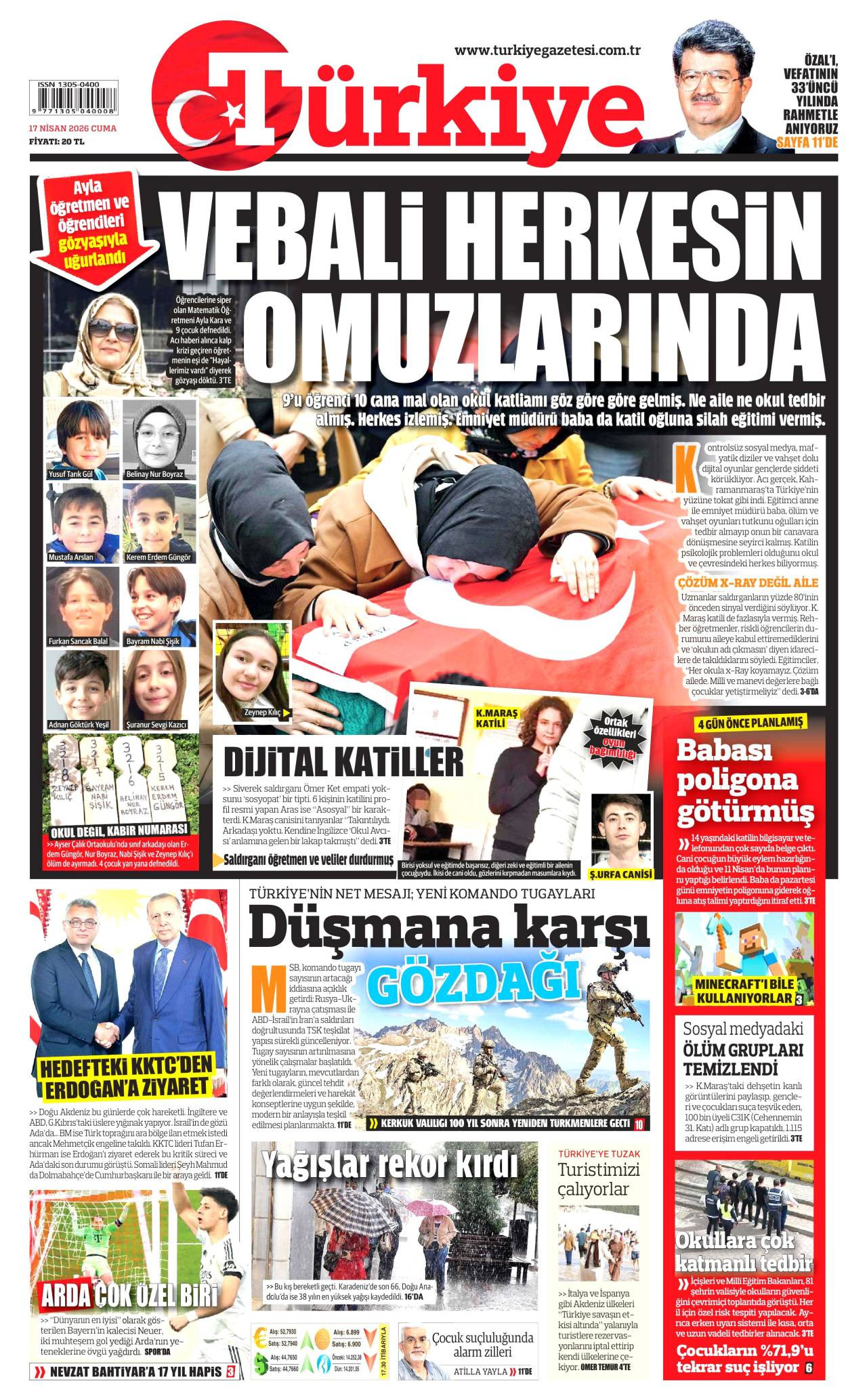 Türkiye Gazetesi Gazete Manşeti